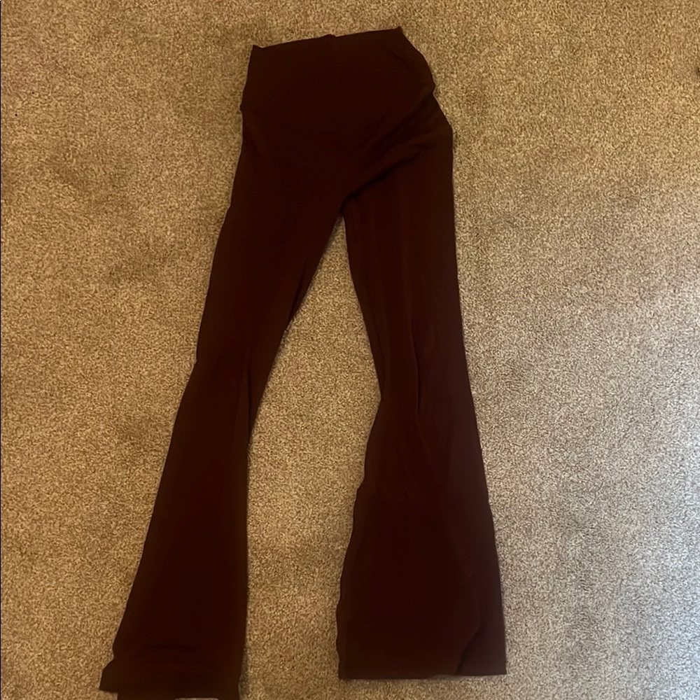 Maroon Aerie Flared Leggings